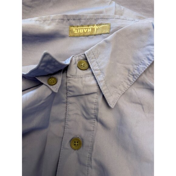 Habit Mens Shirt 2XL Lightweight Long Sleeve Blue Outdoor Button-Up Mesh Back Ve - Picture 7 of 9